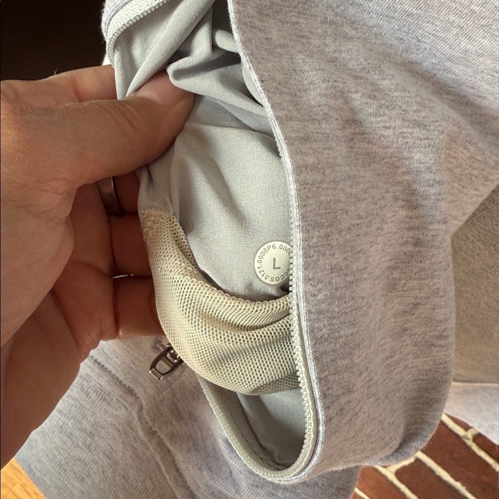 Men's Lululemon City Sweat Full Zip Hoodie L Gray Sweatshirt - Picture 7 of 7